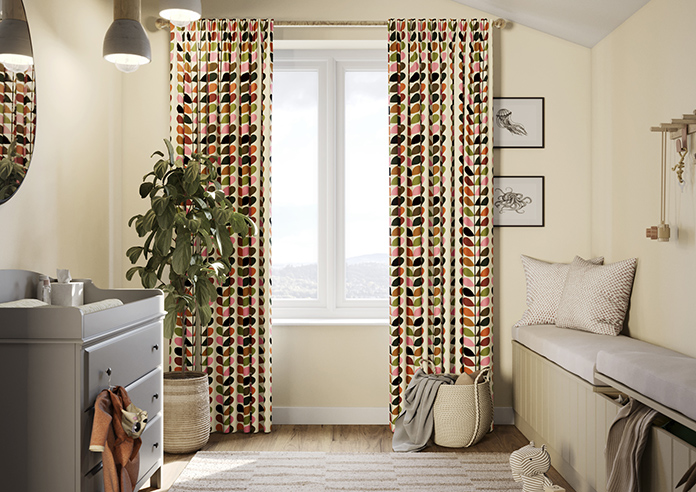 Orla Kiely Multi Stem, Pink & Red - Made to Measure Curtains - Image 3